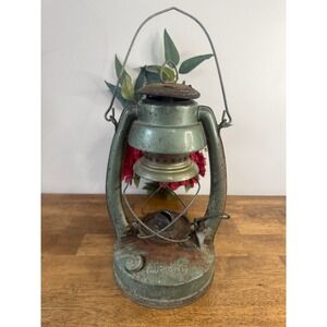 Embury No 2 Air Pilot Lantern Vintage Green Hurricane Oil Lamp Rustic No Globe
